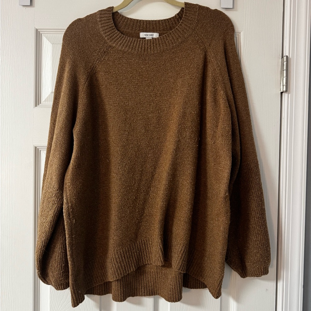 Nine West Brown Crew Neck Sweater